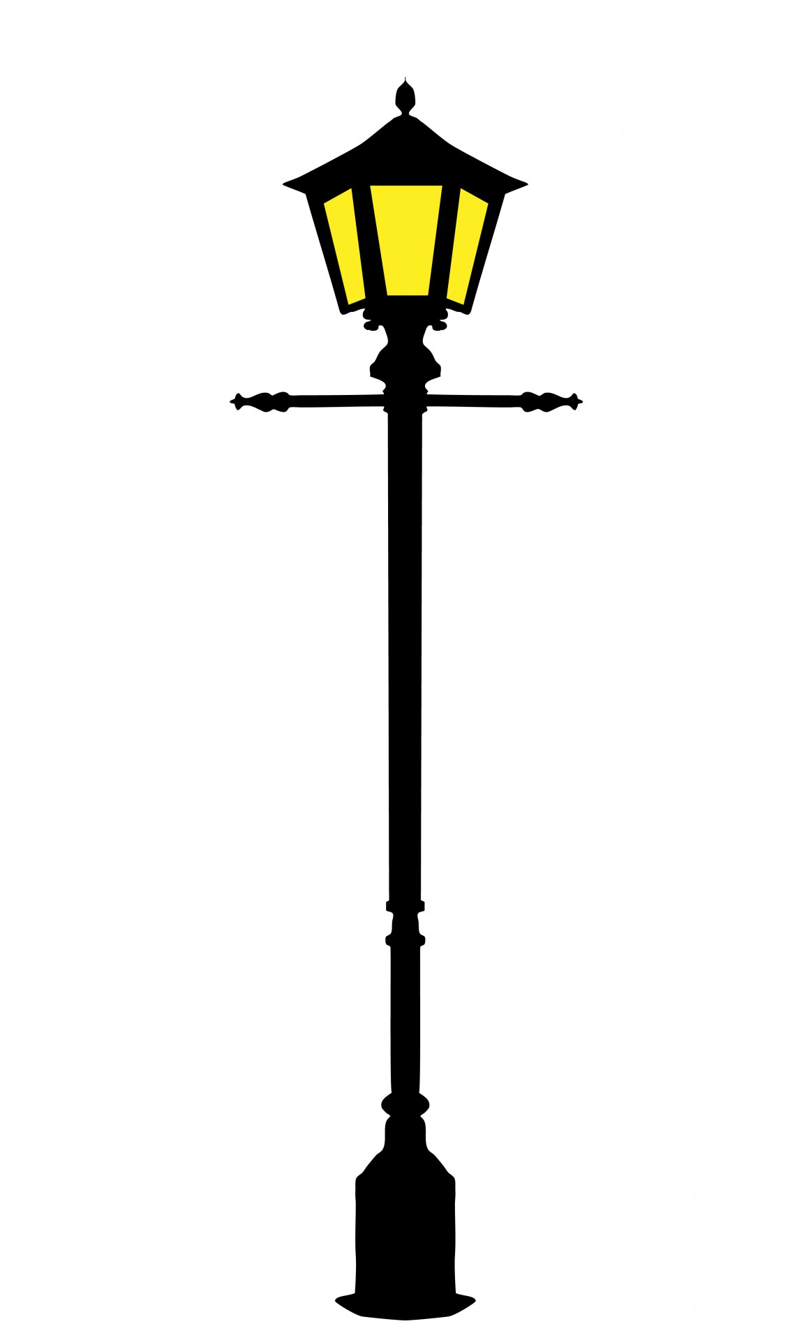Lamp post silhouette clipart