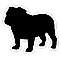 Bulldog clipart silhouette