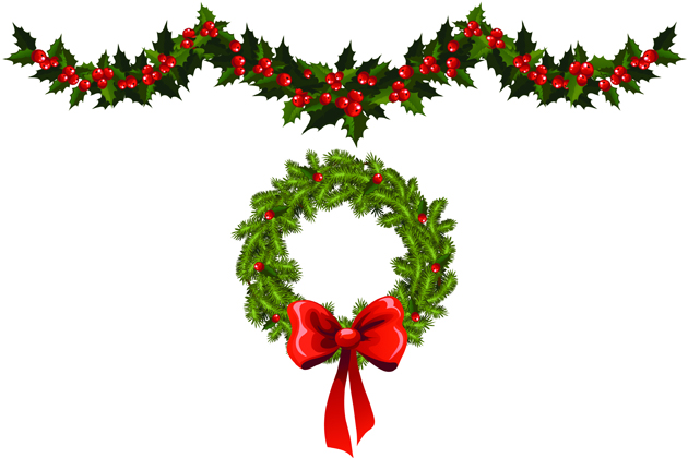 xmas garland clip art - photo #2