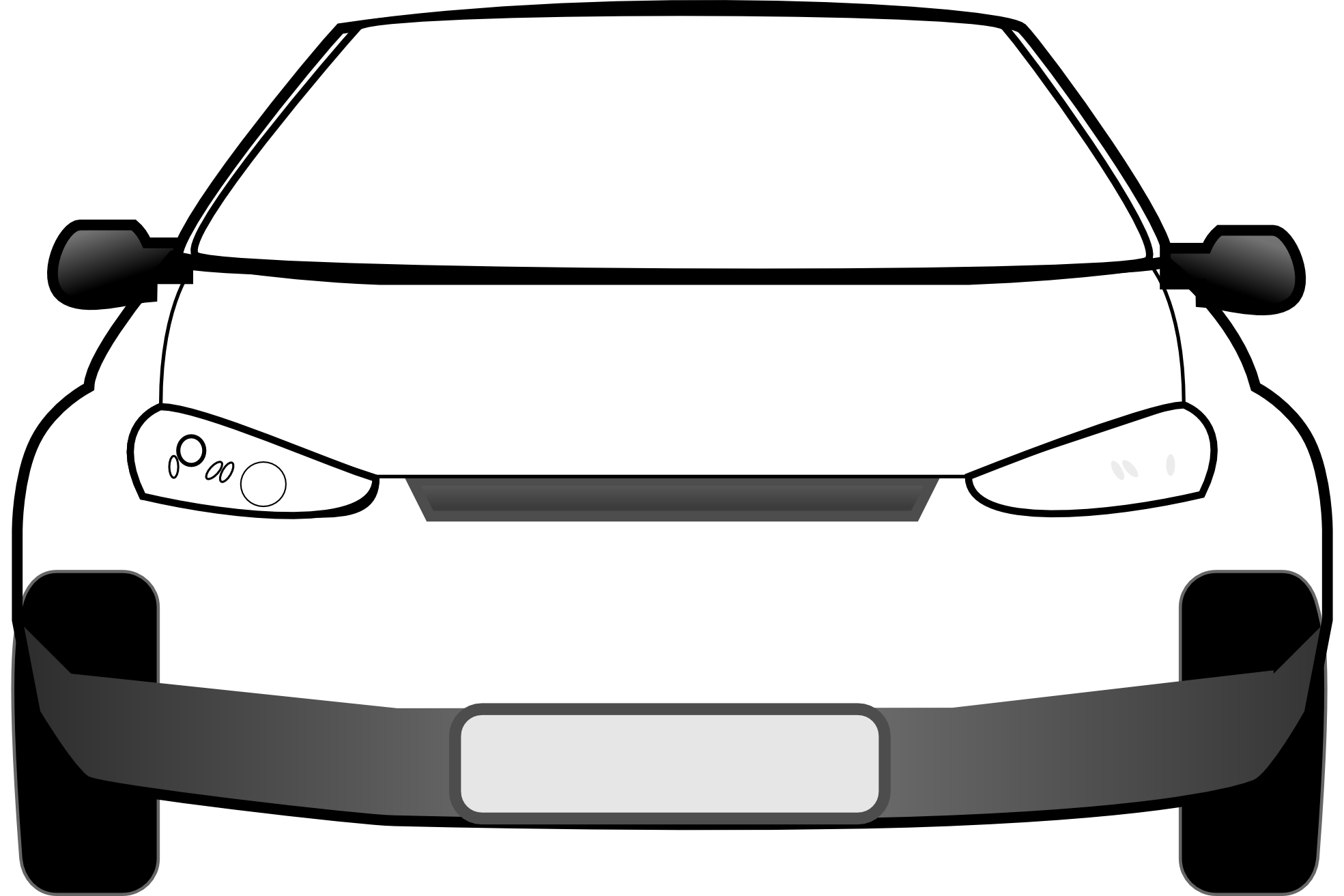 liakad car front black white line art Scalable ...