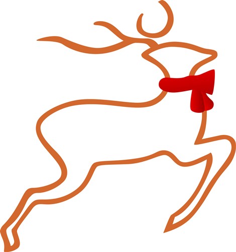 Animals Vector Design: Reindeer Outline from Grand Slam Designs