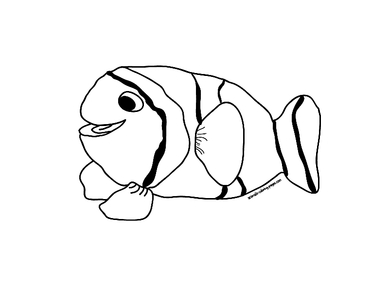 Fish Coloring Page Outline Hawaii Dermatology ...