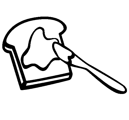 Coloring page Toast to color online - Coloringcrew.