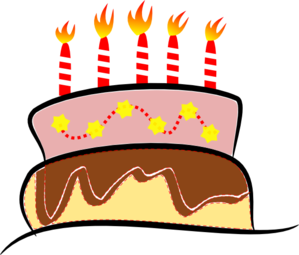 Birthday Cake With Candles clip art - vector clip art online ...