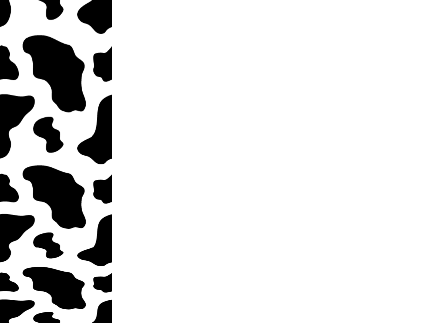 Free Powerpoint Templates - Cowprint Side Border