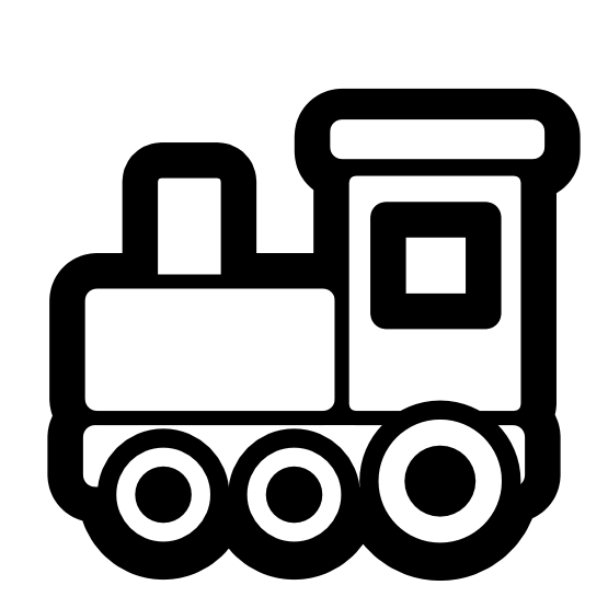 toy train icon black white line art scalable vector graphics svg ...