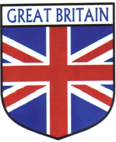 Great Britain Flag Crest Decal Sticker, world flags decals, world ...