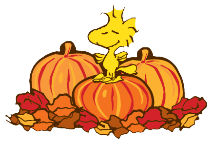 Woodstock on Pumpkins Peanuts Thanksgiving Cartoon Clipart Images ...