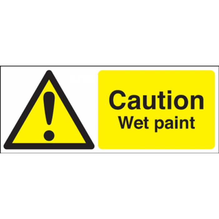 817 views 250x200mm Caution Wet Paint Self Adhesive Signs