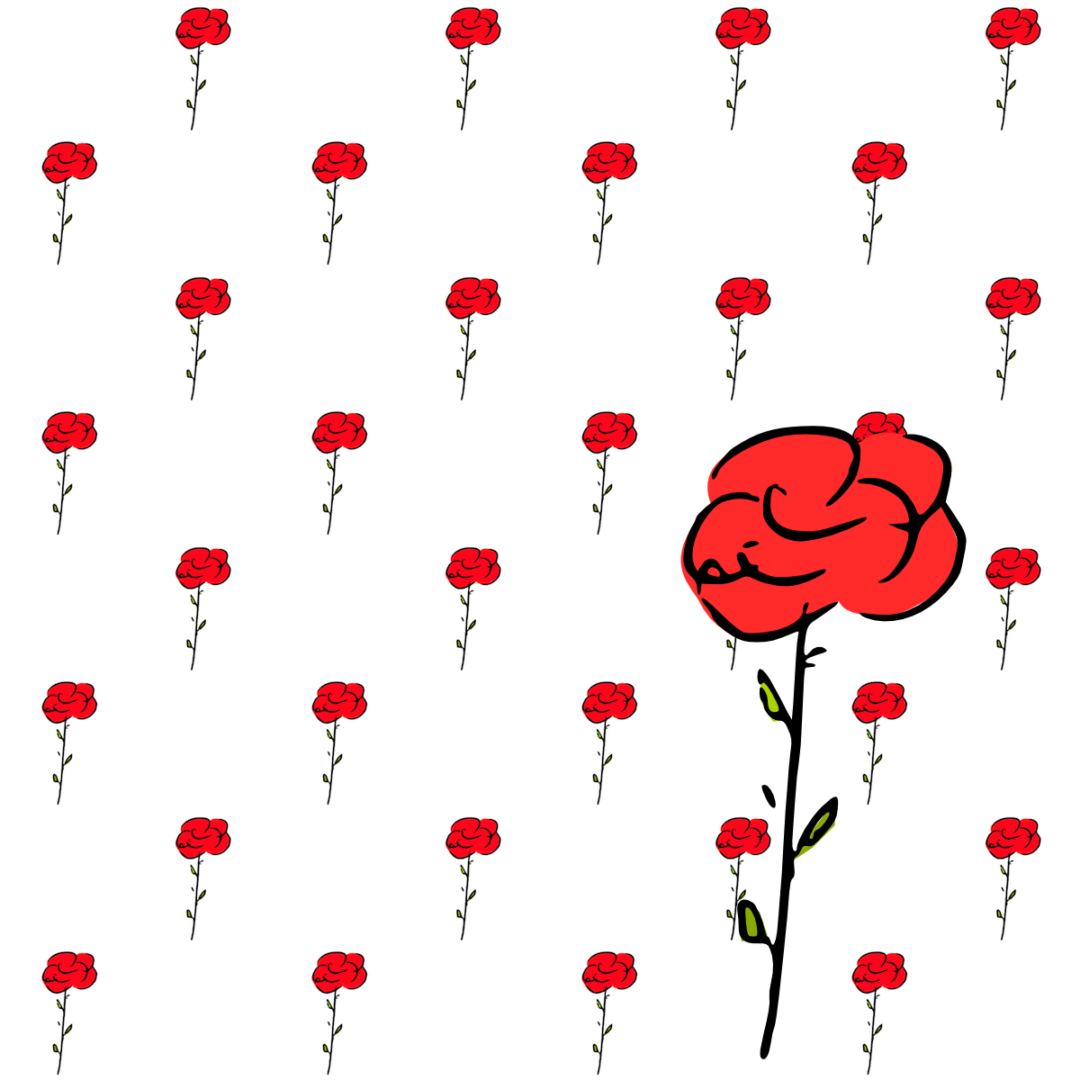 free digital red rose scrapbooking paper and embellishment ...