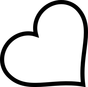 Heart Outline In Black clip art - vector clip art online, royalty ...