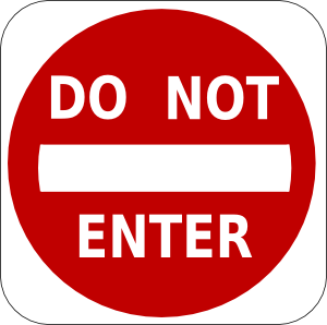 Do Not Enter Sign Clip Art - vector clip art online ...