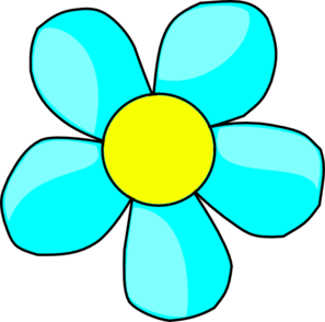 Sky Blue Flower Clip Art - vector clip art online ...