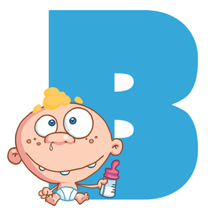 Alphabet Clipart Image - Letter B is for Baby