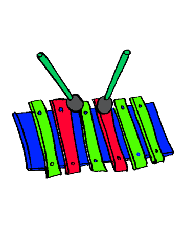 Xylophone Instrument Coloring Pages for Kids to Color and Print