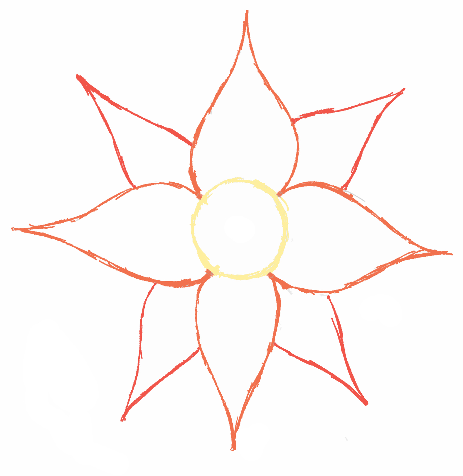 basic flower outline