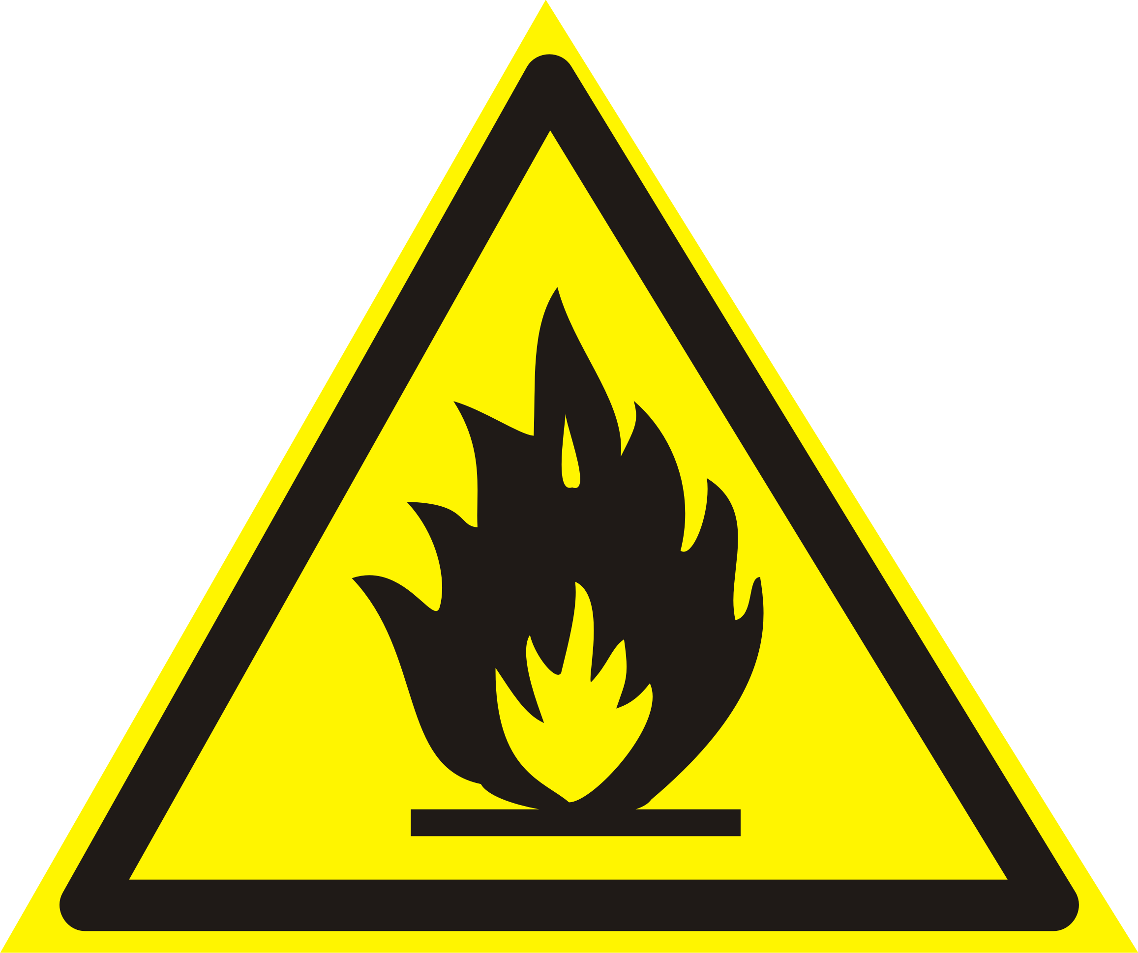 Vector symbol «fire hazard, flammable substances» | Abali.