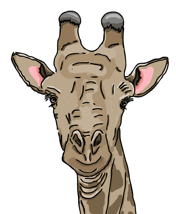 Giraffe Illustration (neck and head) on Behance