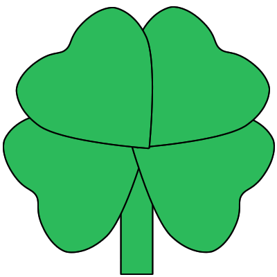 Free Printable Four Leaf Clover Templates – Large & Small Patterns
