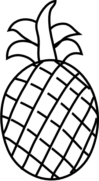 Pineapple Outline Clip Art - vector clip art online ...