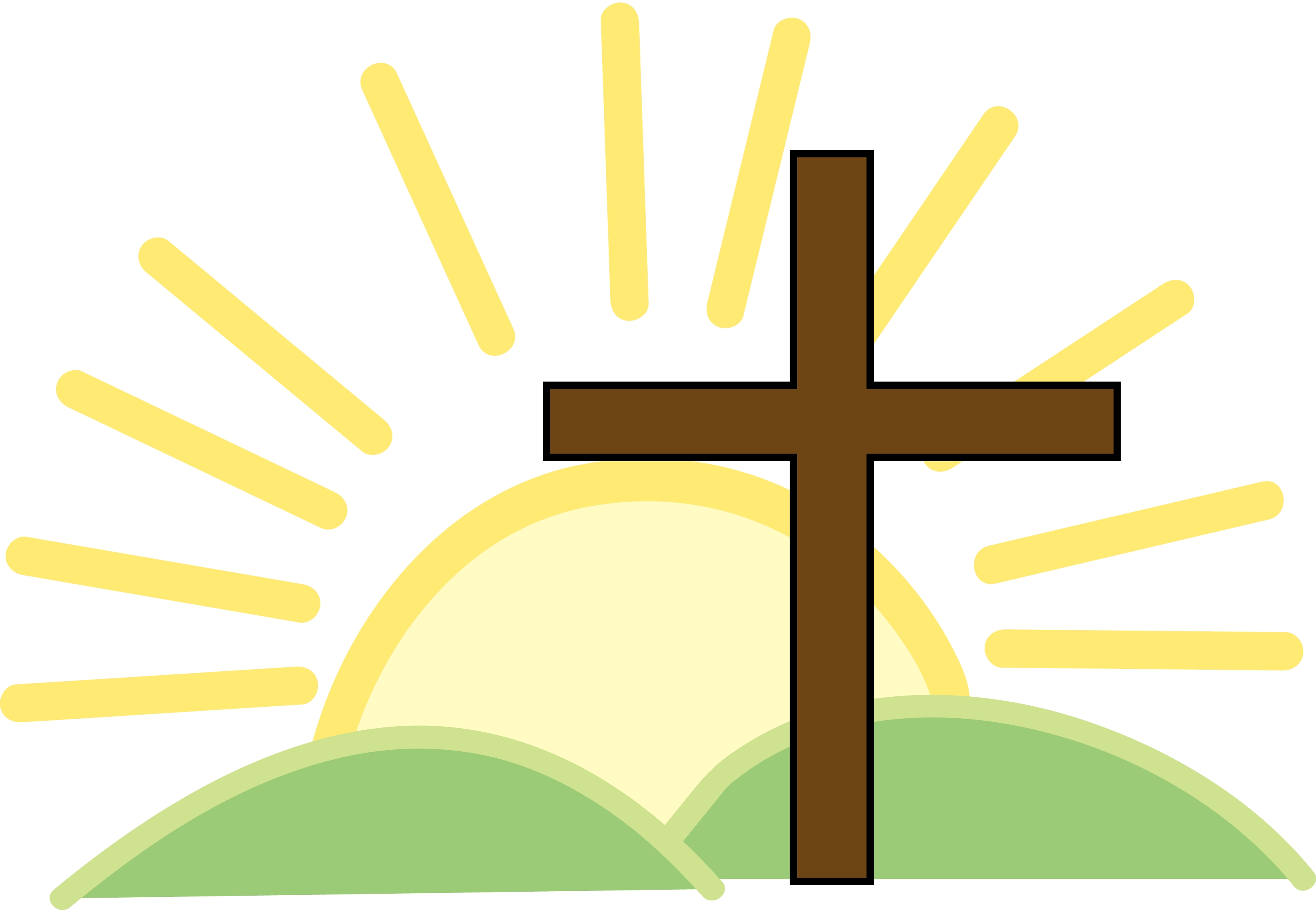 Cross Sunrise Clipart