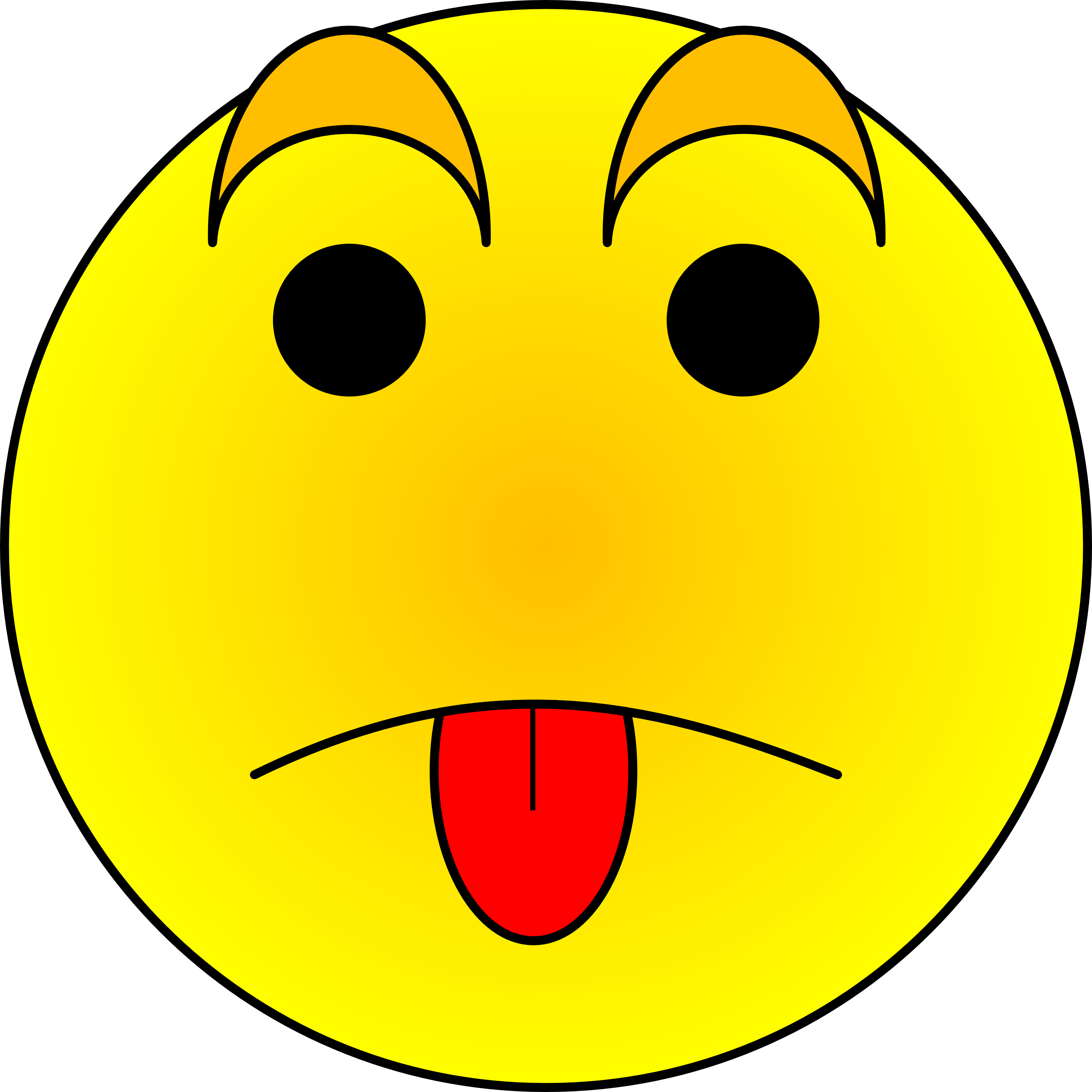 Smiley face tongue out clipart