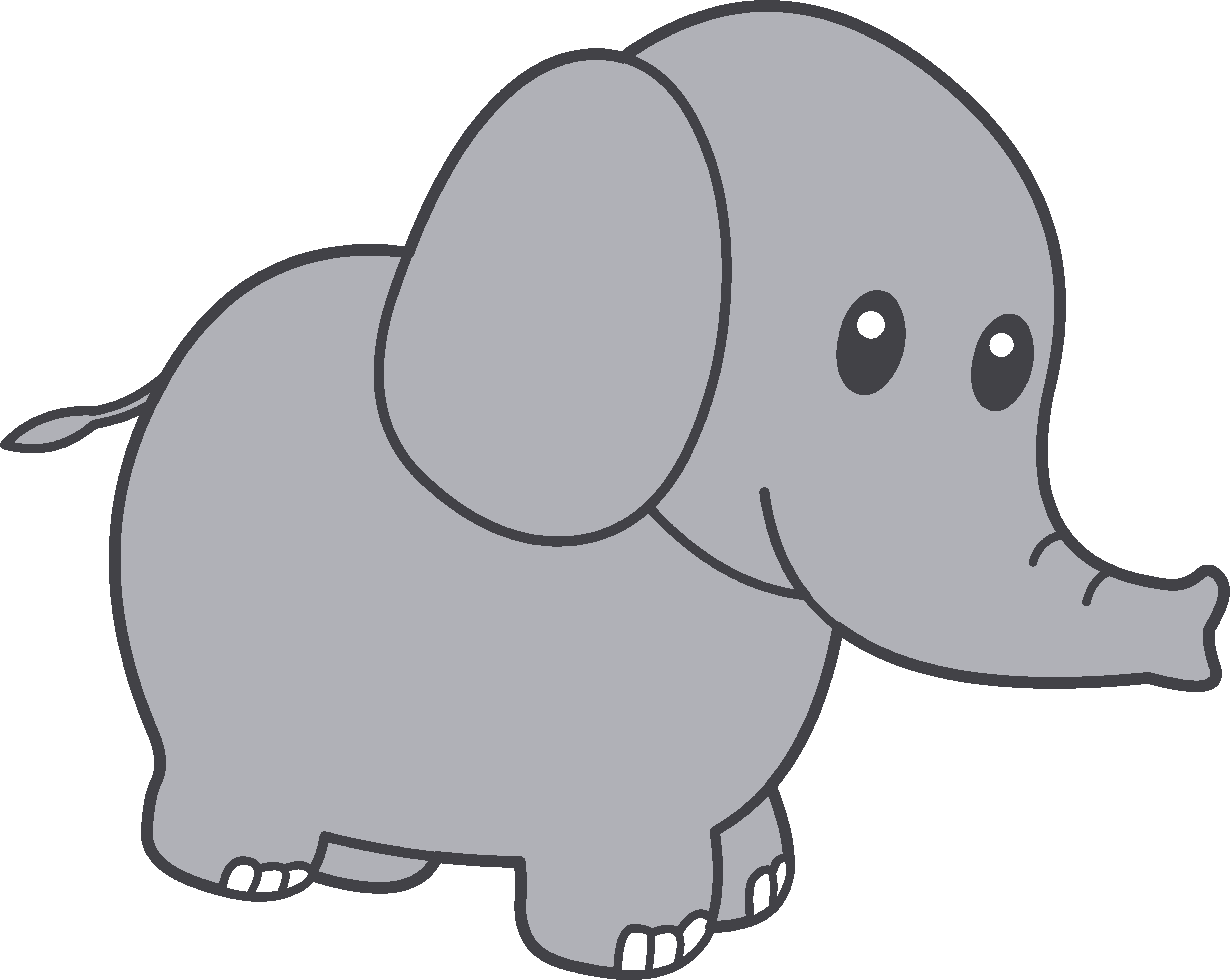 Elephant Clip Art Black And White - Free Clipart ...