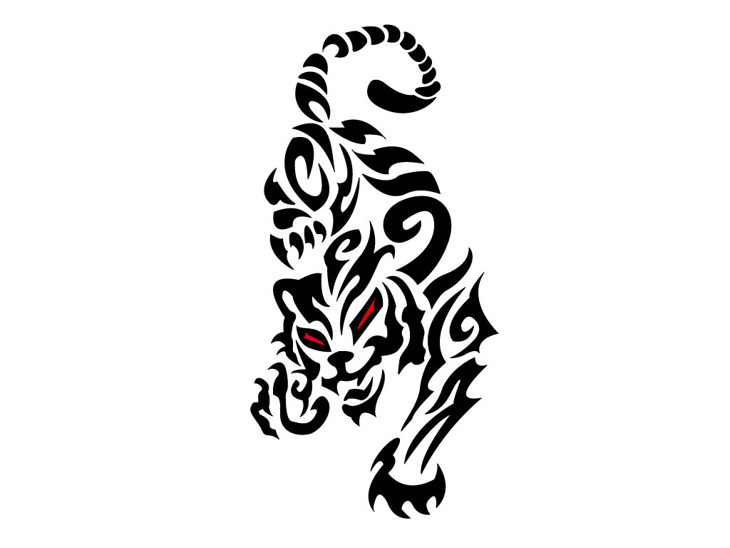 Jumping black panther tattoo Tribal Panther Tattoo Meaning Tribal tiger