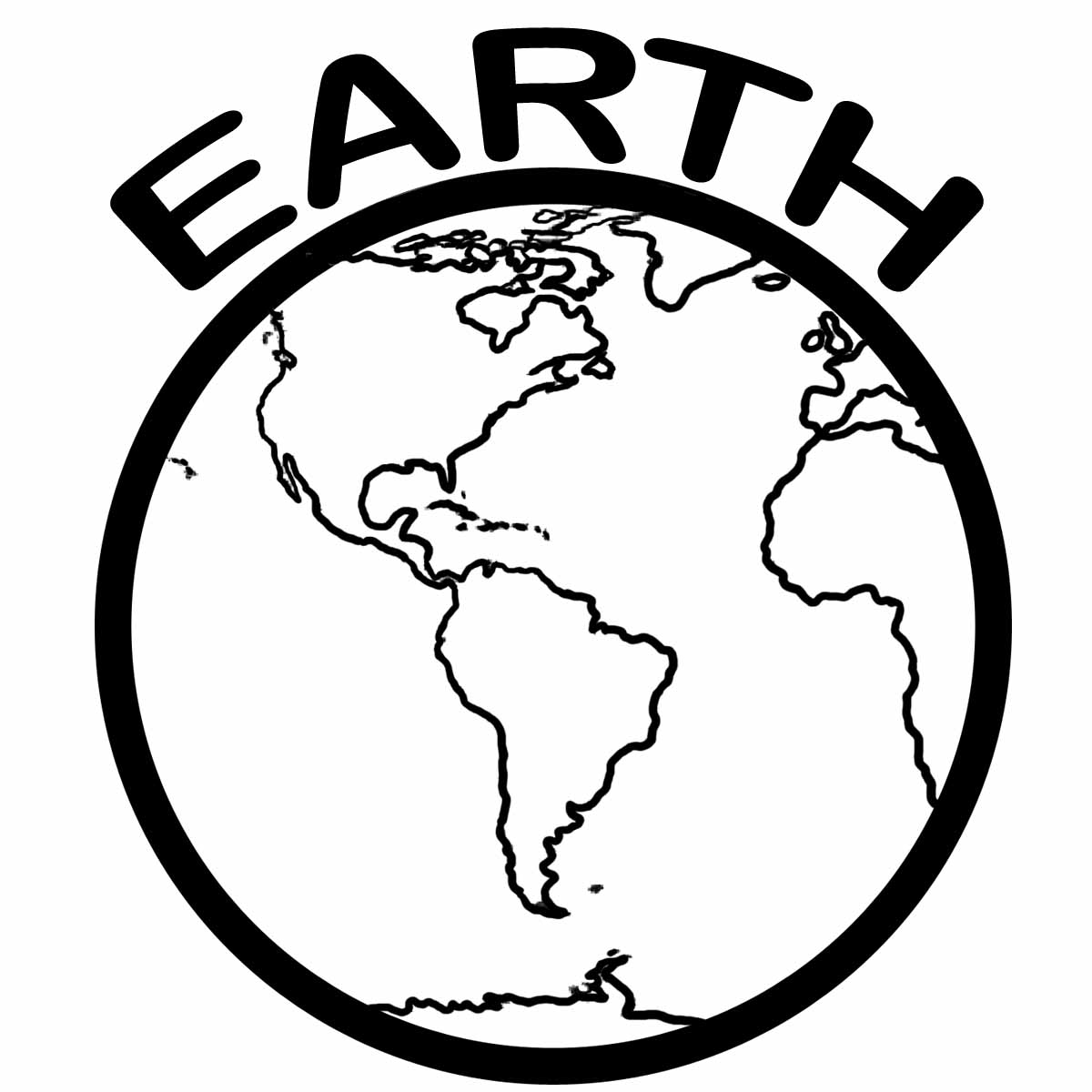 Earth Clip Art Black And White - Free Clipart Images
