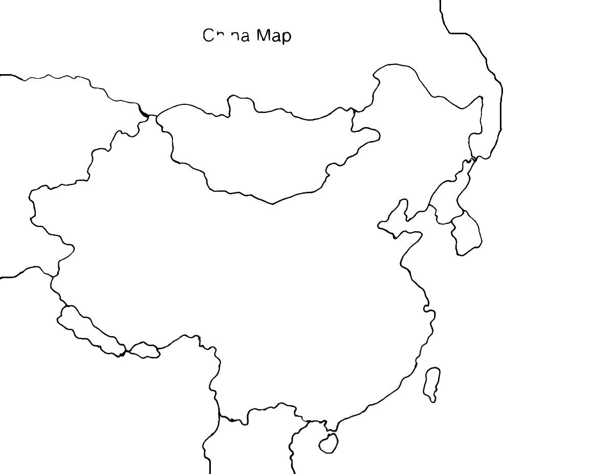 ... outline map of china Colouring Pages ...