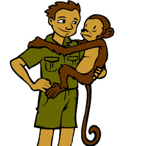 Clip art of a zookeeper and - Free Clipart Images