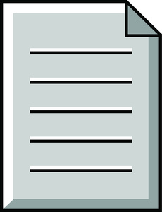 Document Clipart Image - Icon of a Paper Document