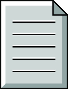 671 views Document Clipart Image - Icon of a Paper Document