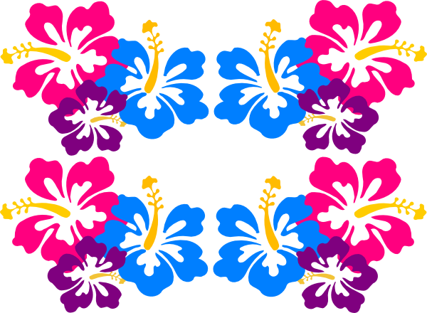 Luau Flowers Clip Art Borders Free  ClipArt Best