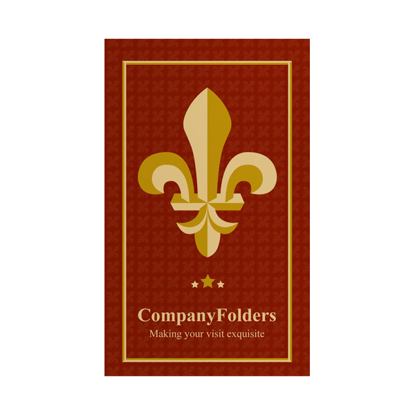 Folder Template: Fleur-de-lis Motel Key Card Folder Design Template