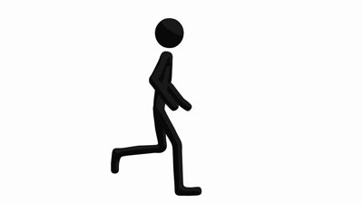 Stick man running on a black background - 947284 | Shutterstock ...