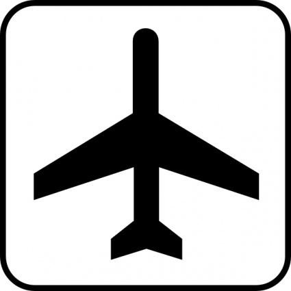Map Symbol Plane clip art vector, free vectors
