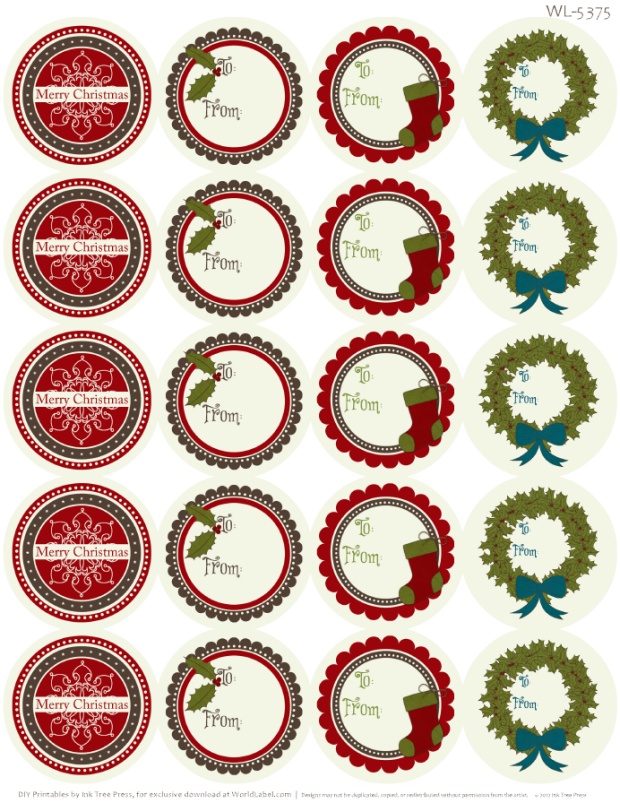 643 views A Rustic Christmas Printable Label Set | Worldlabel Blog
