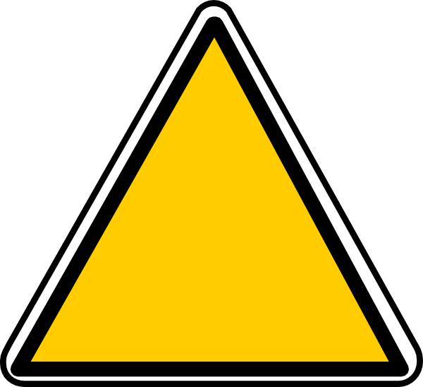 Yellow Triangle Sign Clip Art - vector clip art ...