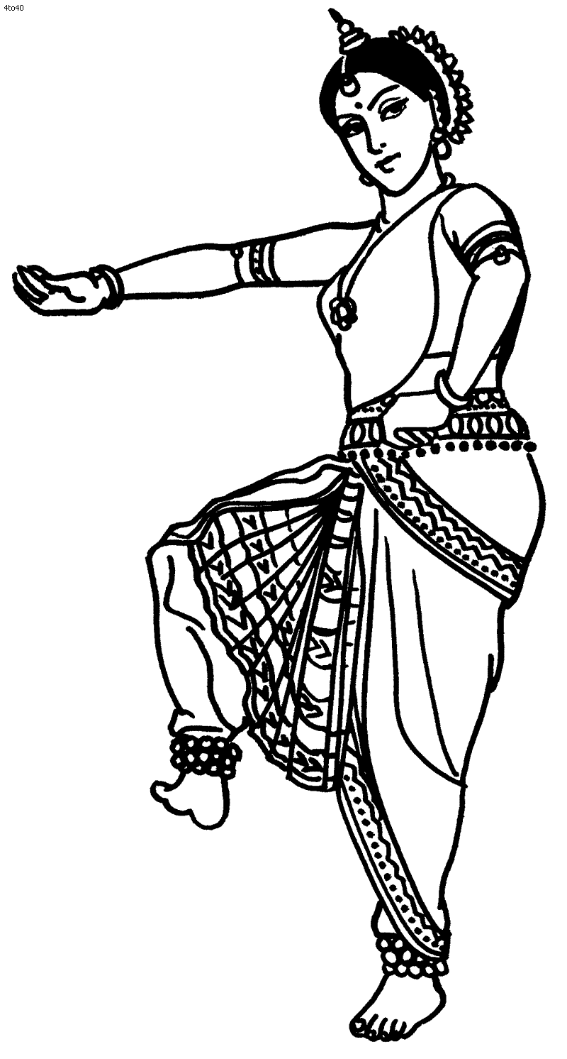 Odissi Folk Dances Coloring Pages, Odissi Top 20 Indian Folk ...