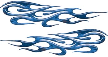 Inferno Blue Tribal Flame Decals Motorcycle, Truck, Car, ATV, etc ...