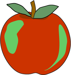 Red Apple Clip Art, Harvest Graphic