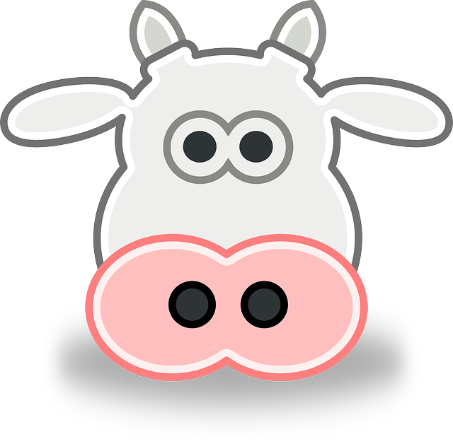 Free Cartoon Cow Face Clip Art