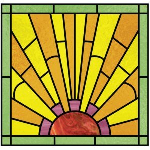 Art Deco Design 1|Art Deco Stained Glass|Stained Glass Effect Film ...
