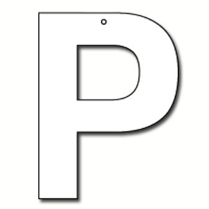 Cut Out Letter P Cardboard Ea | Party Supply | Paper Party ...