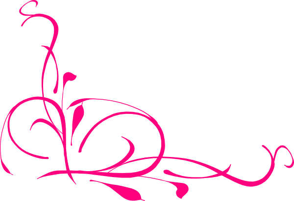 Pink Vine Swirl 2 Clip Art - vector clip art online ...