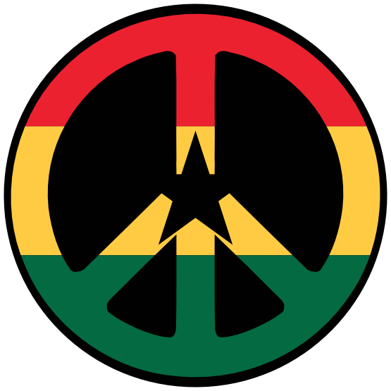 Ghana Peace Symbol Flag 4 Cnd Logo Pinterest Background Peace Sign ...