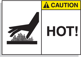 Hot Surface Equipment Warning Labels - Caution Hot | Labels | Seton.