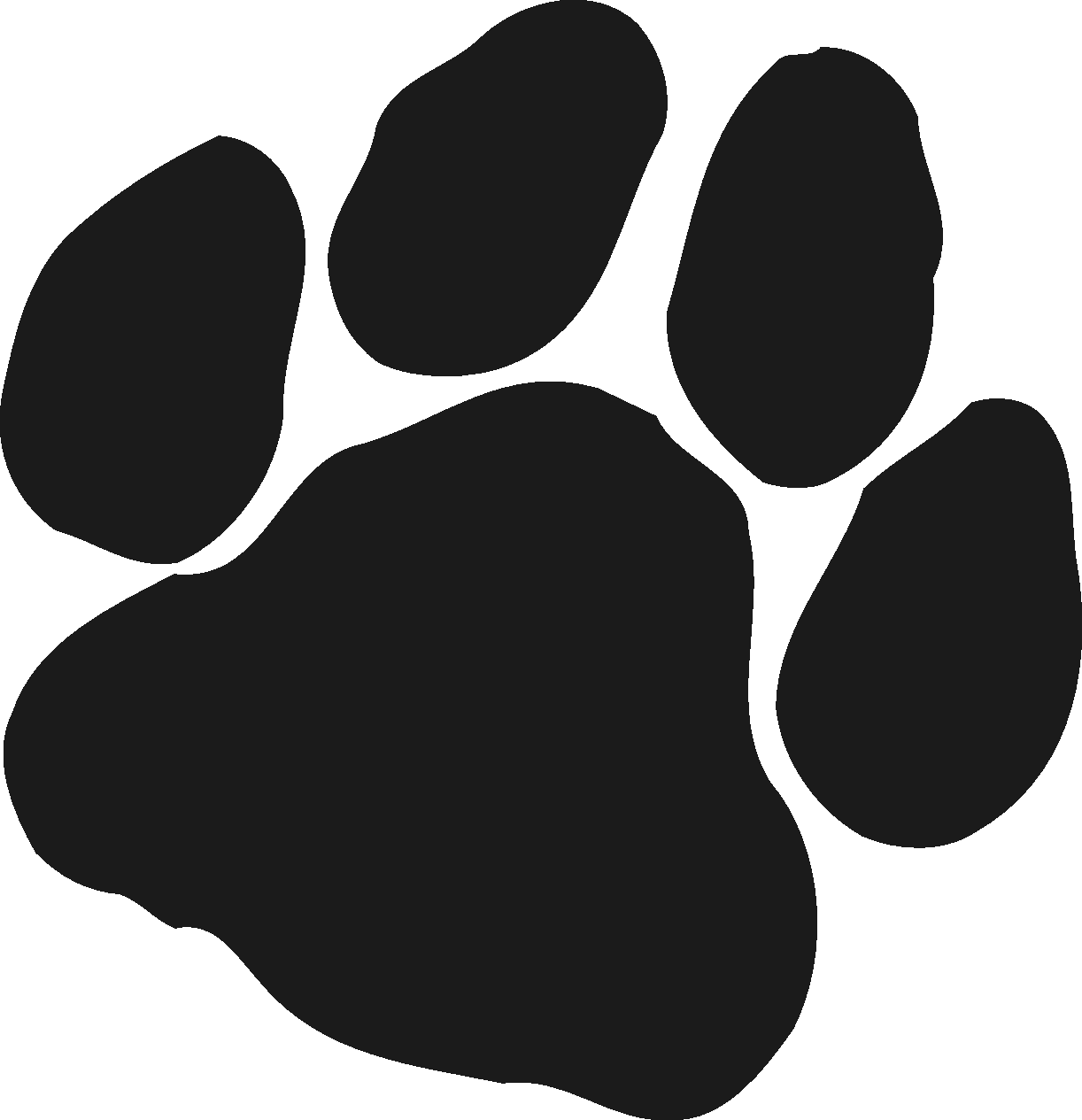 Panther paw print clipart