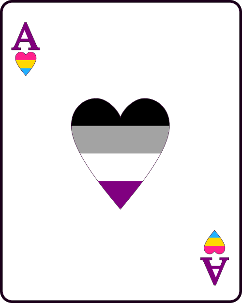 SmallestGrackle, My (growing) gallery of Asexuality playing cards